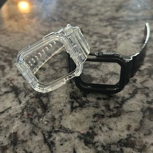 Apple Watch sleeve and band.  Never used - black and clear